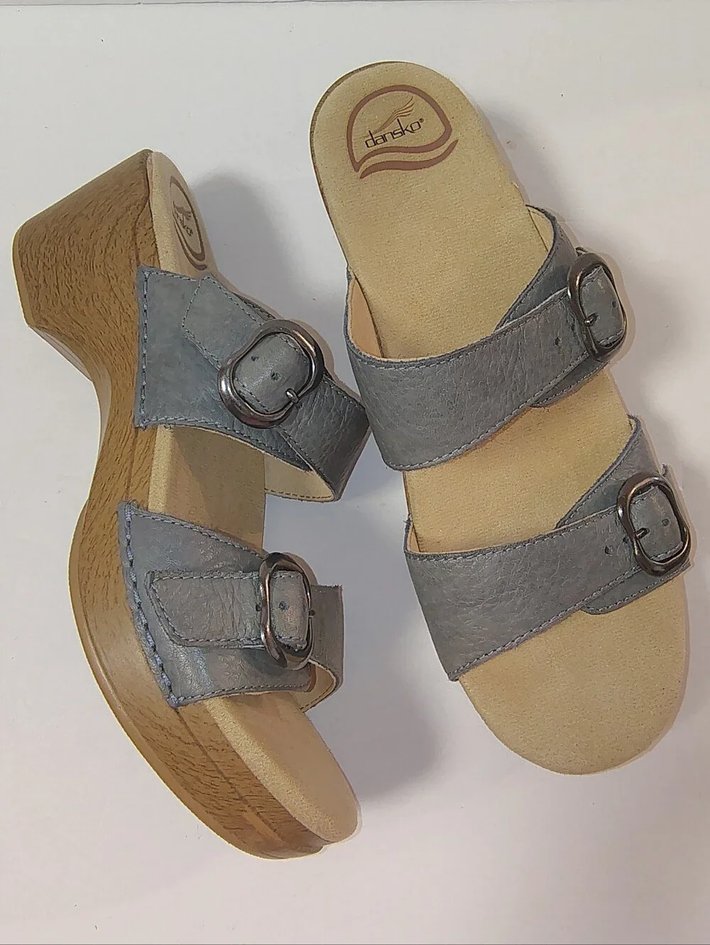 Dansko Sophie Women's Leather Sandals Adjustable Double Strap Clogs 40